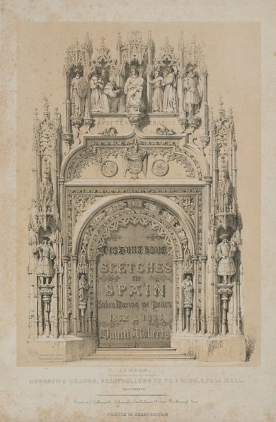Bocetos Pintorescos en España: Página del Título, 1837 de Thomas Allom