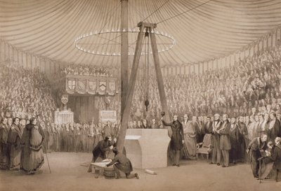 El Príncipe Alberto colocando la primera piedra del nuevo Royal Exchange, Londres, 17 de enero de 1842 de Thomas Allom