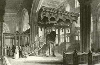 Iglesia de Sefton, Lancashire de Thomas Allom