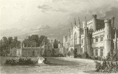 Vista sur del Castillo Lowther de Thomas Allom