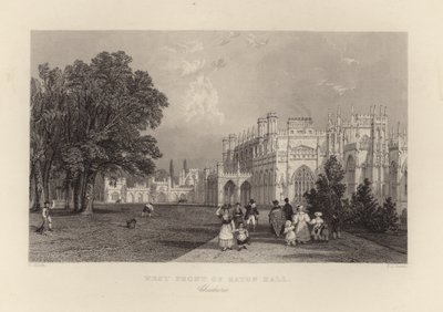 Frente oeste de Eaton Hall de Thomas Allom