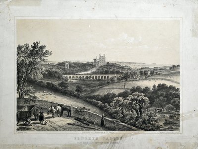 Penrhyn Castle, c.1850 (litografía coloreada sobre papel) de Thomas Ashburton Picken