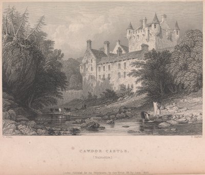 Cawdor Castle, Narnshire (publicado por G. Virtue); página 59 (Volumen Uno) de Thomas Barber