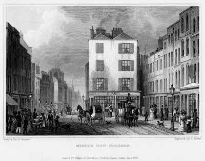 Middle Row, Holborn, Londres, 1830 de Thomas Barber