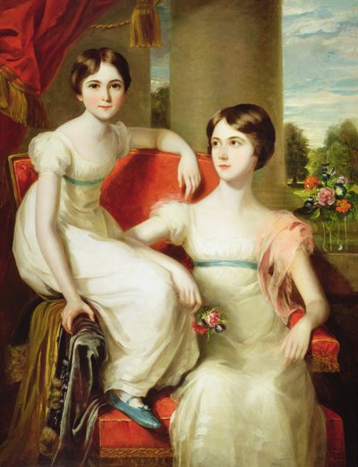 Retrato de Lady Caroline Augusta (d.1898) y Lady Henrietta (d.1860) Pelham-Clinton de Thomas Barber