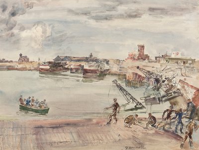 Muelles ex entrepôts del puerto de Calais Bassin Ouest de Thomas Barclay Hennell