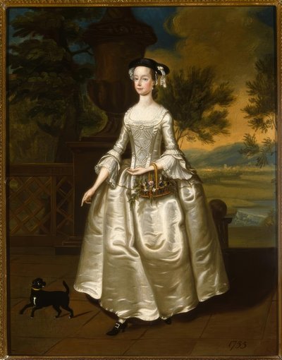 Thomas Bardwell, Retrato de Mary Jodrell / Pintura, 1755 de Thomas Bardwell
