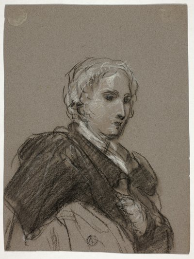 Busto de una mujer (recto); Figura drapeada, tres cuartos de longitud (verso) de Thomas Barker