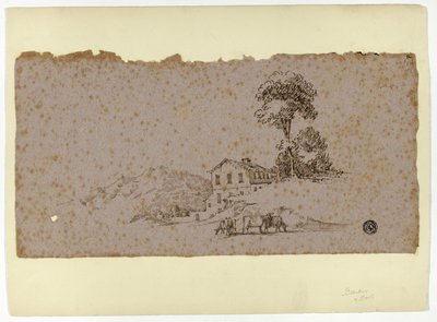 Casa de Campo en las Montañas con Vacas en Primer Plano de Thomas Barker