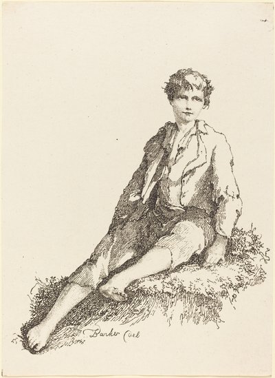 Joven sentado de Thomas Barker