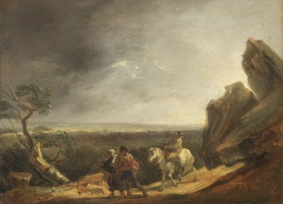 La tormenta (óleo sobre lienzo) de Thomas Barker of Bath