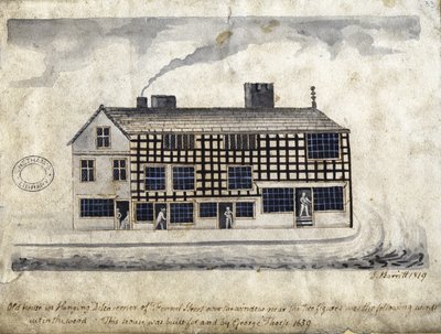 Casa Antigua en Hanging Ditch, Manchester, 1819 de Thomas Barritt