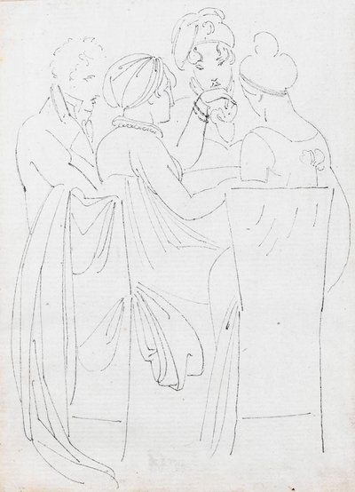 Un grupo sentado a la mesa de Thomas Baxter