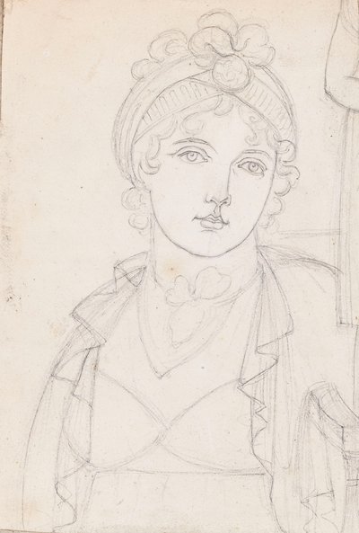 Un retrato de hombros y cabeza de Emma Hamilton de Thomas Baxter