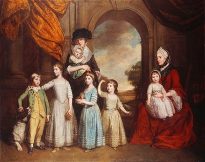 Retrato de grupo de los niños Craven, 1776 de Thomas Beach