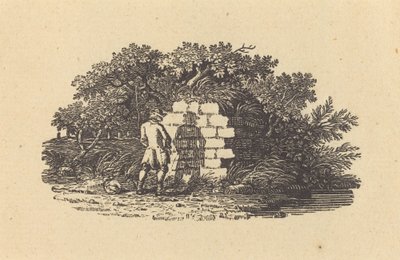 Hombre orinando de Thomas Bewick