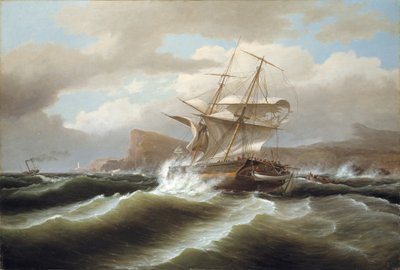 Un barco americano en apuros de Thomas Birch