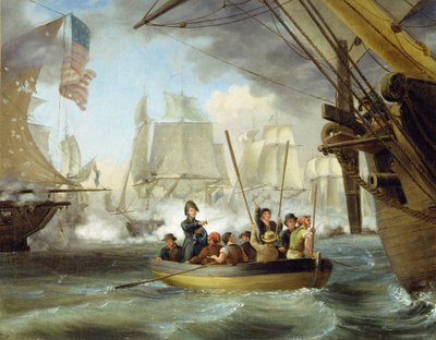 Comodoro Perry en la Batalla del Lago Erie de Thomas Birch