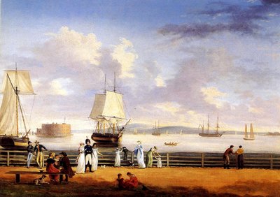 Puerto de Nueva York, c.1810 de Thomas Birch