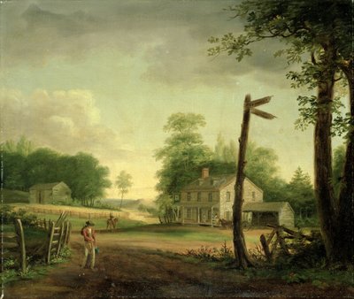 Posada en el camino a Filadelfia de Thomas Birch