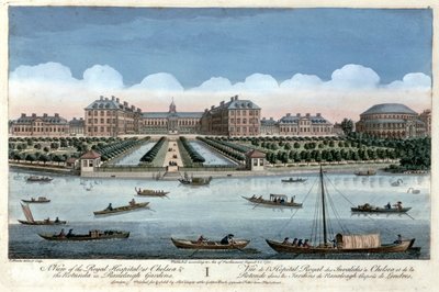 Vista del Hospital Real en Chelsea y la Rotonda en los Jardines de Ranelagh, Londres, 1751 de Thomas Bowles