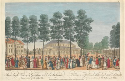 Ranelagh House & Gardens con la Rotonda en el momento del Baile del Jubileo de Thomas Bowles