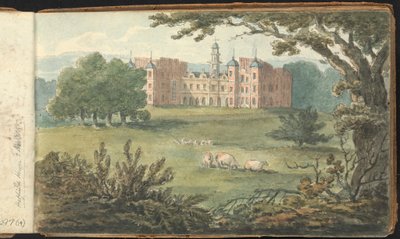 Álbum de estudios de paisajes y figuras: Casa Hatfield de Thomas Bradshaw