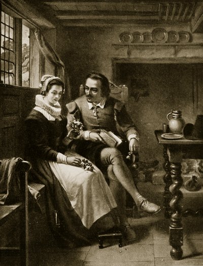El cortejo de Shakespeare, ilustración de 