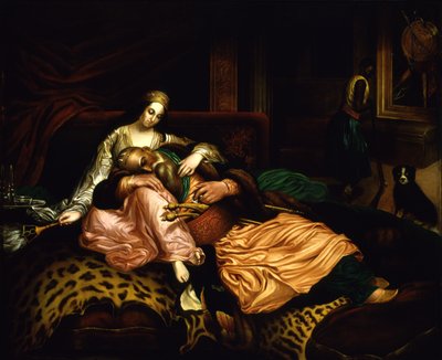 Escena interior con sultán y concubina de Thomas Buchanan Read