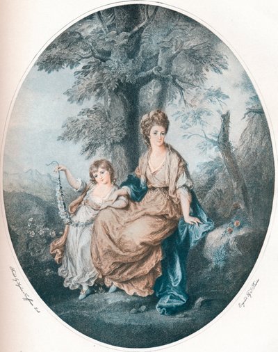 Lady Rushout y su hija de Thomas Burke