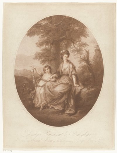 Retrato de Lady Rebecca Northwick y su hija Anne Rushout Lady Rushout & Daughter (título sobre el objeto) de Thomas Burke