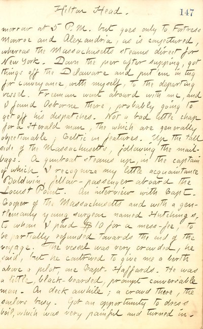 Diarios de Thomas Butler Gunn - Volumen 20, página 161, 8 de septiembre de 1862 de Thomas Butler Gunn