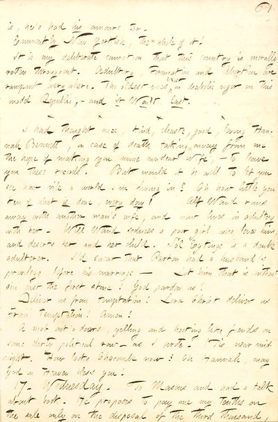 Diarios de Thomas Butler Gunn - Volumen 8, página 68, 16-17 de septiembre de 1856 de Thomas Butler Gunn