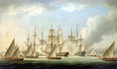 Ataque pirata al HMS "Aurora de Thomas Buttersworth