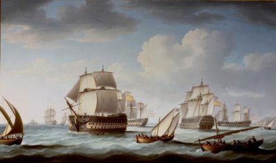 La batalla de Trafalgar de Thomas Buttersworth