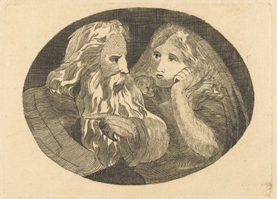 Lear y Cordelia de Thomas Butts, Jr. after William Blake