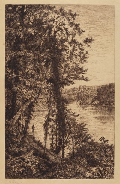 Sin título (Paisaje con pescador) de Thomas C. Farrer