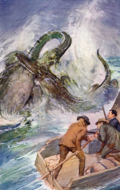 Ilustración de Viaje al centro de la Tierra de Julio Verne (litografía en color) de Thomas Cantrell Dugdale