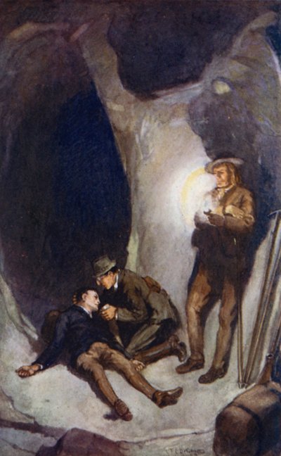 Ilustración de Viaje al centro de la Tierra de Julio Verne (litografía en color) de Thomas Cantrell Dugdale