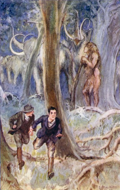 Ilustración de Viaje al centro de la Tierra de Julio Verne (litografía en color) de Thomas Cantrell Dugdale
