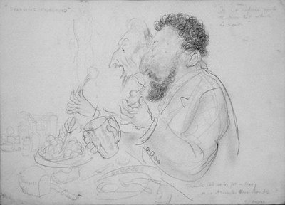 Starving England (lápiz sobre papel) de Thomas Cantrell Dugdale