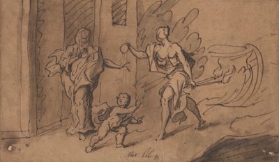 Ceres y Abas: Ovidio, Metamorfosis, Libro 5 de Thomas Carwitham