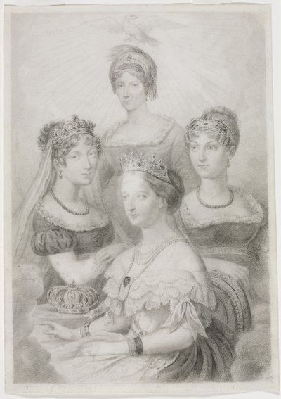 Bonaparte Mujer (tiza negra ) de Thomas Casimir Regnault