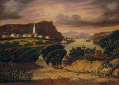 Lago George y el pueblo de Caldwell, mediados del siglo XIX de Thomas Chambers
