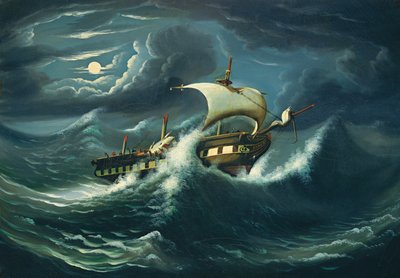 Fragata Storm-Tossed de Thomas Chambers