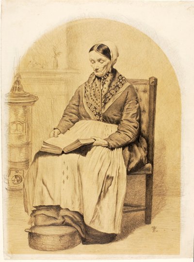 (Mujer sentada, leyendo) de Thomas Charles Farrer
