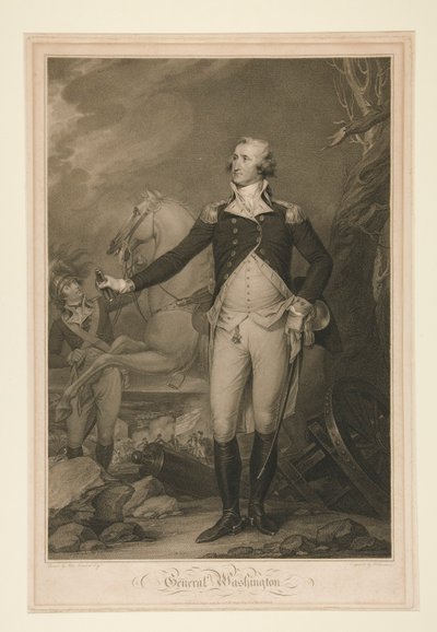 George Washington en la batalla de Trenton (1792) de Thomas Cheesman