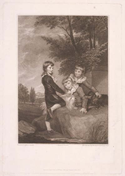 Thomas Philip tercer Lord Grantham, después Conde De Grey, con sus hermanos, Frederick John y Philip de Thomas Cheesman