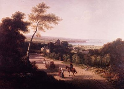 Paisaje con campesinos cerca de Nápoles de Thomas Christopher Hofland