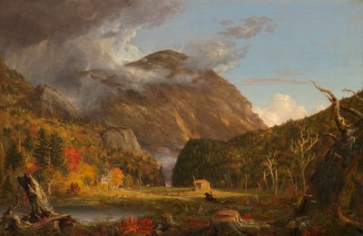 Vista del Paso de Montaña Llamado la Grieta de las Montañas Blancas (Crawford Notch) de Thomas Cole
